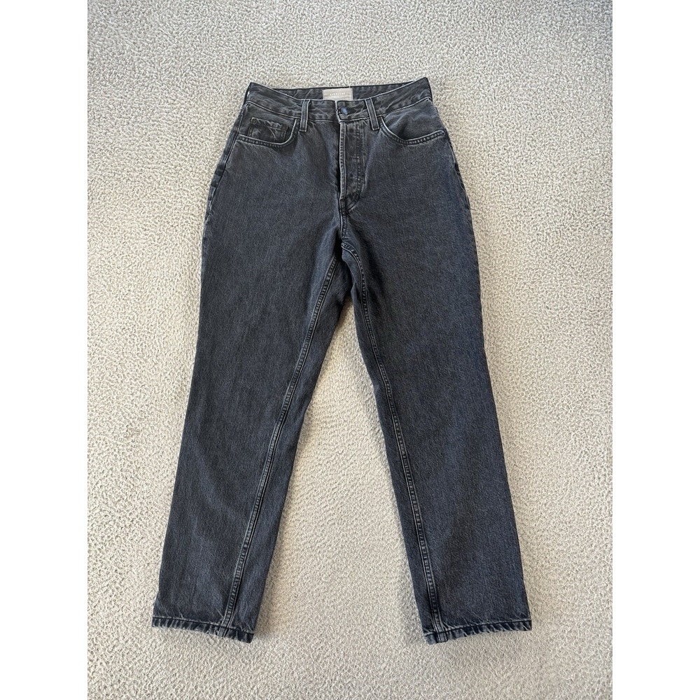 High-Rise Straight Leg Women’s Jeans - Charcoal Gray